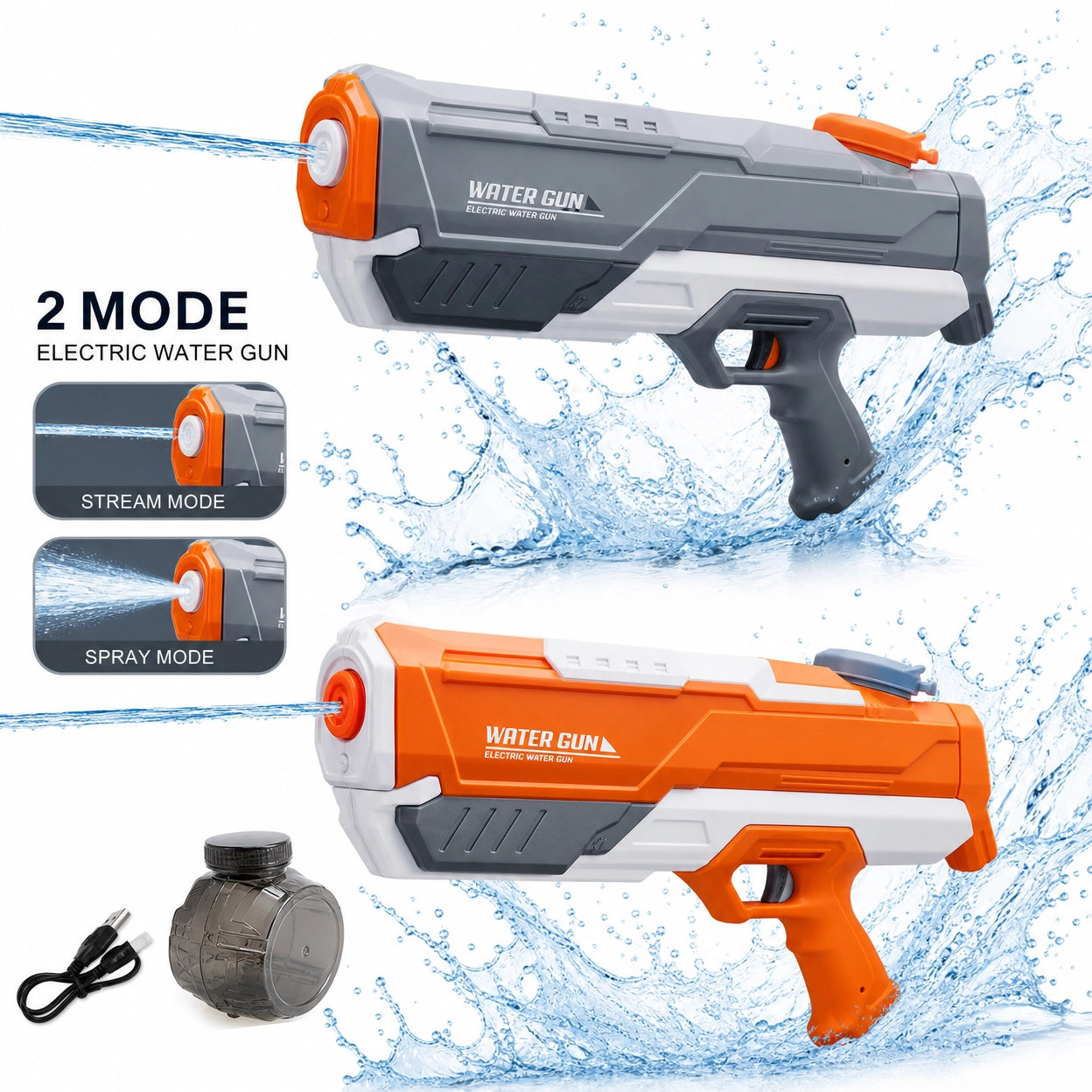 Pistolet à Eau 2 Modes - Ivoire